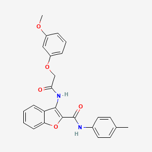 3-(2-(3-methoxyphenoxy)acetamido)-N-(p-tolyl)benzofuran-2-carboxamide