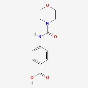 molecular formula C12H14N2O4 B2399480 4-[(Morpholin-4-ylcarbonyl)amino]benzoic acid CAS No. 163587-59-5