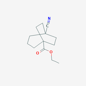molecular formula C13H19NO2 B2399486 Ethyl 5-cyanobicyclo[3.2.2]nonane-1-carboxylate CAS No. 24238-75-3