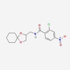 N-(1,4-dioxaspiro[4.5]decan-2-ylmethyl)-2-chloro-4-nitrobenzamide