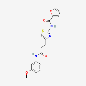 N-(4-(3-((3-methoxyphenyl)amino)-3-oxopropyl)thiazol-2-yl)furan-2-carboxamide
