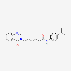 6-(4-oxoquinazolin-3-yl)-N-(4-propan-2-ylphenyl)hexanamide
