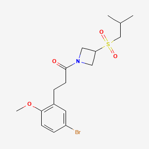 3-(5-Bromo-2-methoxyphenyl)-1-(3-(isobutylsulfonyl)azetidin-1-yl)propan-1-one