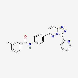 3-methyl-N-[4-(3-pyridin-2-yl-[1,2,4]triazolo[4,3-b]pyridazin-6-yl)phenyl]benzamide