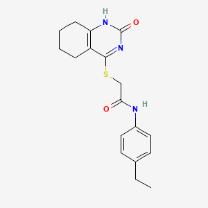 N-(4-ethylphenyl)-2-[(2-oxo-5,6,7,8-tetrahydro-1H-quinazolin-4-yl)sulfanyl]acetamide