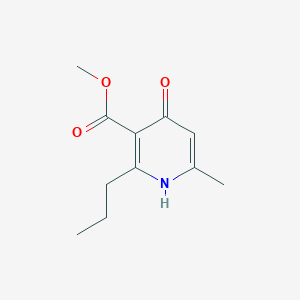molecular formula C11H15NO3 B2399515 Methyl 6-methyl-4-oxo-2-propyl-1,4-dihydropyridine-3-carboxylate CAS No. 147330-26-5