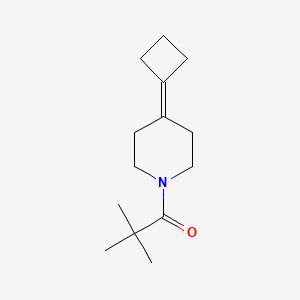 molecular formula C14H23NO B2399532 1-(4-Cyclobutylidenepiperidin-1-yl)-2,2-dimethylpropan-1-one CAS No. 2320855-40-9