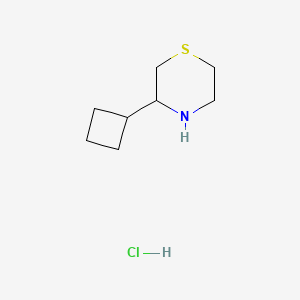molecular formula C8H16ClNS B2399536 3-Cyclobutylthiomorpholine hydrochloride CAS No. 1909347-86-9