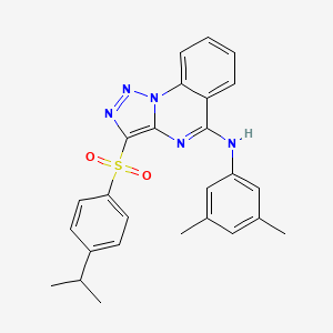 N-(3,5-dimethylphenyl)-3-[4-(propan-2-yl)benzenesulfonyl]-[1,2,3]triazolo[1,5-a]quinazolin-5-amine