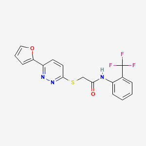 2-{[6-(furan-2-yl)pyridazin-3-yl]sulfanyl}-N-[2-(trifluoromethyl)phenyl]acetamide