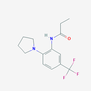 molecular formula C14H17F3N2O B239956 N-[2-pyrrolidin-1-yl-5-(trifluoromethyl)phenyl]propanamide 