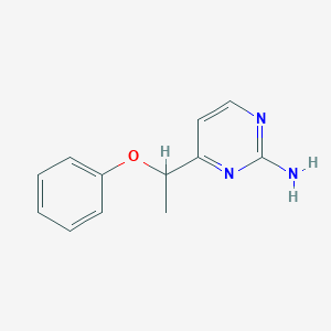 4-(1-Phenoxyethyl)pyrimidin-2-amine