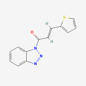 molecular formula C13H9N3OS B2399562 (2E)-1-(1H-1,2,3-Benzotriazol-1-yl)-3-(thiophen-2-yl)prop-2-en-1-one CAS No. 519054-09-2
