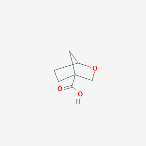 molecular formula C7H10O3 B2399572 2-Oxabicyclo[2.2.1]heptane-4-carboxylic acid CAS No. 2168378-43-4
