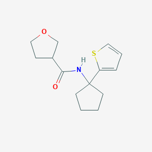 molecular formula C14H19NO2S B2399574 N-(1-(thiophen-2-yl)cyclopentyl)tetrahydrofuran-3-carboxamide CAS No. 2034592-02-2