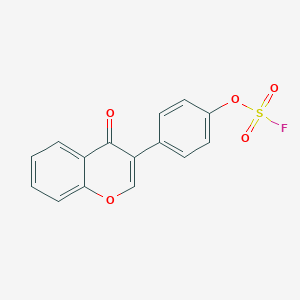 molecular formula C15H9FO5S B2399581 3-(4-氟磺酰氧基苯基)-4-氧杂茚满 CAS No. 2408965-49-9