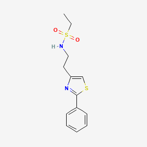 molecular formula C13H16N2O2S2 B2399586 N-[2-(2-Phenyl-1,3-thiazol-4-yl)ethyl]ethansulfonamid CAS No. 863511-70-0