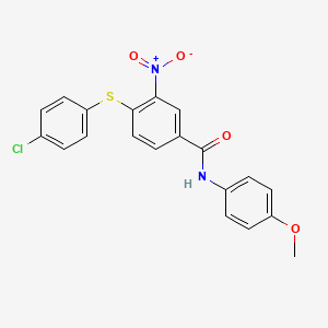 4-[(4-chlorophenyl)sulfanyl]-N-(4-methoxyphenyl)-3-nitrobenzenecarboxamide