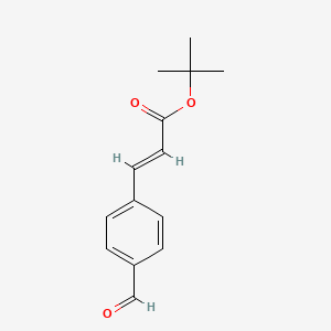 molecular formula C14H16O3 B2399591 (E)-tert-Butyl 3-(4-formylphenyl)acrylate CAS No. 144374-53-8; 208036-26-4