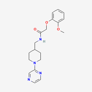 2-(2-methoxyphenoxy)-N-((1-(pyrazin-2-yl)piperidin-4-yl)methyl)acetamide
