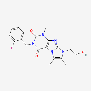 3-(2-fluorobenzyl)-8-(2-hydroxyethyl)-1,6,7-trimethyl-1H-imidazo[2,1-f]purine-2,4(3H,8H)-dione