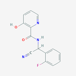 molecular formula C14H10FN3O2 B2399602 N-[cyano(2-fluorophenyl)methyl]-3-hydroxypyridine-2-carboxamide CAS No. 1795519-87-7
