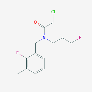 molecular formula C13H16ClF2NO B2399607 2-Chloro-N-[(2-fluoro-3-methylphenyl)methyl]-N-(3-fluoropropyl)acetamide CAS No. 2411291-22-8