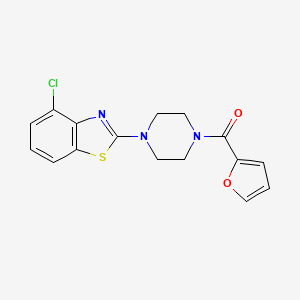 molecular formula C16H14ClN3O2S B2399612 (4-(4-Chlorobenzo[d]thiazol-2-yl)piperazin-1-yl)(furan-2-yl)methanone CAS No. 897479-92-4