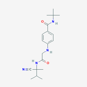 molecular formula C19H28N4O2 B2399616 N-tert-butyl-4-({[(1-cyano-1,2-dimethylpropyl)carbamoyl]methyl}amino)benzamide CAS No. 1197854-80-0