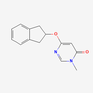 6-(2,3-dihydro-1H-inden-2-yloxy)-3-methyl-3,4-dihydropyrimidin-4-one