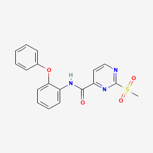 molecular formula C18H15N3O4S B2399619 2-methanesulfonyl-N-(2-phenoxyphenyl)pyrimidine-4-carboxamide CAS No. 2094699-92-8