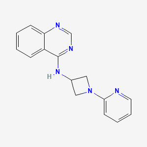 molecular formula C16H15N5 B2399632 N-(1-Pyridin-2-ylazetidin-3-yl)quinazolin-4-amine CAS No. 2415603-35-7