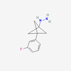 [3-(3-Fluorophenyl)-1-bicyclo[1.1.1]pentanyl]hydrazine