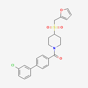 (3'-Chloro-[1,1'-biphenyl]-4-yl)(4-((furan-2-ylmethyl)sulfonyl)piperidin-1-yl)methanone