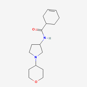 molecular formula C16H26N2O2 B2399637 N-[1-(Oxan-4-yl)pyrrolidin-3-yl]cyclohex-3-ene-1-carboxamide CAS No. 2415511-82-7