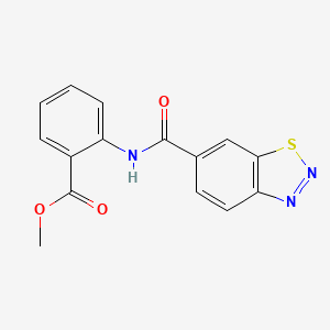molecular formula C15H11N3O3S B2399638 Methyl 2-[(1,2,3-benzothiadiazol-6-ylcarbonyl)amino]benzoate CAS No. 951902-02-6