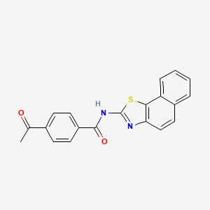 molecular formula C20H14N2O2S B2399649 4-acetil-N-(nafto[2,1-d]tiazol-2-il)benzamida CAS No. 313403-89-3