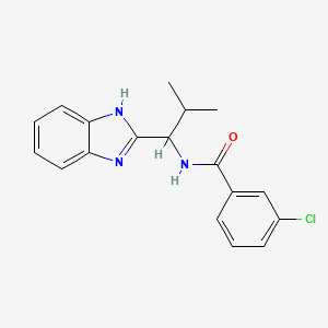 N-[1-(1H-benzimidazol-2-yl)-2-methylpropyl]-3-chlorobenzamide