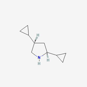 molecular formula C10H17N B2399659 (2S,4R)-2,4-二环丙基吡咯烷 CAS No. 2126143-46-0