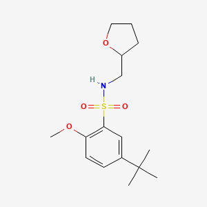 molecular formula C16H25NO4S B2399662 5-tert-butyl-2-methoxy-N-(oxolan-2-ylmethyl)benzenesulfonamide CAS No. 714209-45-7