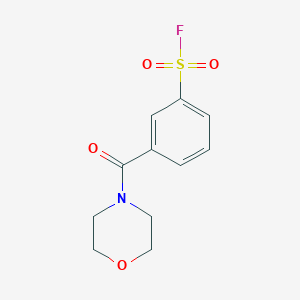 molecular formula C11H12FNO4S B2399669 3-(Morpholine-4-carbonyl)benzenesulfonyl fluoride CAS No. 2138413-43-9