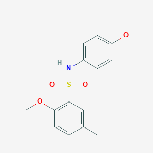molecular formula C15H17NO4S B2399672 2-methoxy-N-(4-methoxyphenyl)-5-methylbenzenesulfonamide CAS No. 713506-32-2