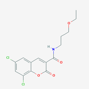 6,8-dichloro-N-(3-ethoxypropyl)-2-oxo-2H-chromene-3-carboxamide