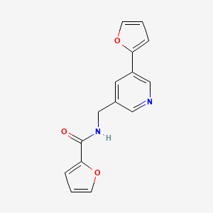 molecular formula C15H12N2O3 B2399678 N-((5-(furan-2-yl)pyridin-3-yl)methyl)furan-2-carboxamide CAS No. 2034525-06-7
