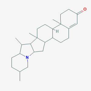 molecular formula C27H41NO B239968 4a,6a,7,10-tetramethyl-3,4,4a,4b,5,6,6a,6b,7,7a,8,9,10,11,12a,13,13a,13b,14,15-icosahydro-2H-naphtho[2',1':4,5]indeno[1,2-b]indolizin-2-one 