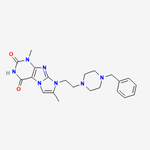 8-(2-(4-benzylpiperazin-1-yl)ethyl)-1,7-dimethyl-1H-imidazo[2,1-f]purine-2,4(3H,8H)-dione