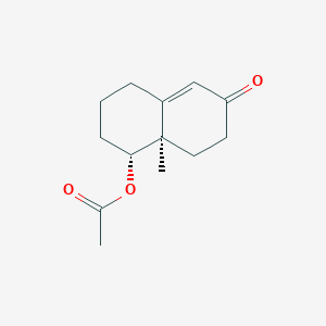 molecular formula C13H18O3 B239969 8a-Methyl-6-oxo-1,2,3,4,6,7,8,8a-octahydro-1-naphthalenyl acetate 