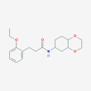 molecular formula C19H27NO4 B2399699 3-(2-ethoxyphenyl)-N-(octahydrobenzo[b][1,4]dioxin-6-yl)propanamide CAS No. 1902906-89-1