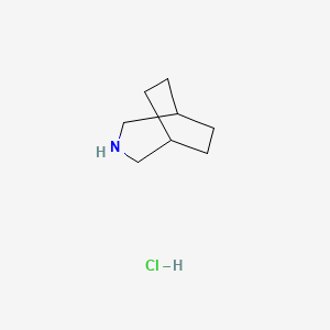 molecular formula C8H16ClN B2399712 3-Azabicyclo[3.2.2]nonane hydrochloride CAS No. 5597-41-1