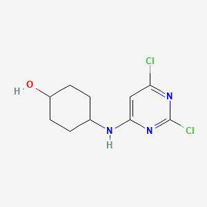 molecular formula C10H13Cl2N3O B2399713 4-[(2,6-Dichloropyrimidin-4-yl)amino]cyclohexan-1-ol CAS No. 1266693-65-5